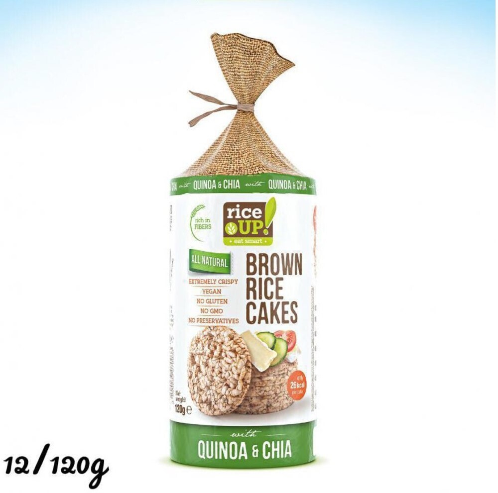 رايز كيك مع حبوب الشيا والكينوا بدون جلوتين 120غم