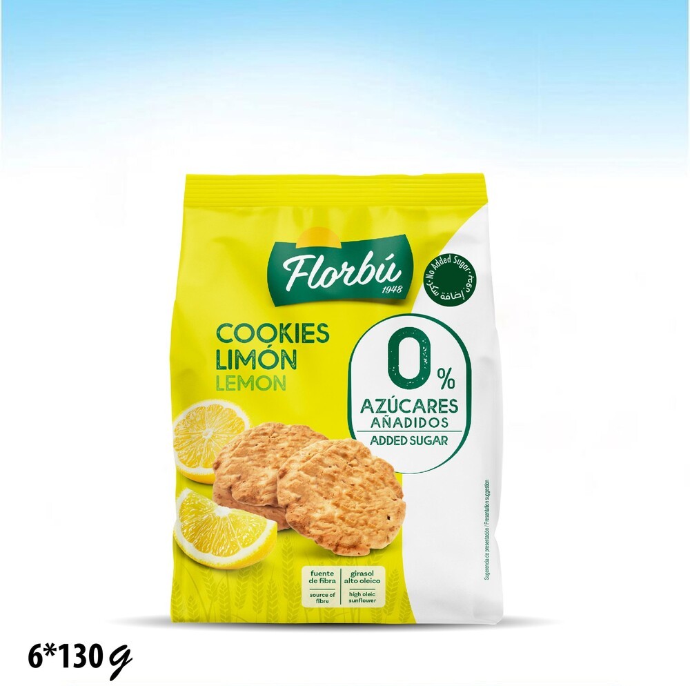 ميني كوكيز فلوربو بالليمون بدون سكر 130غم