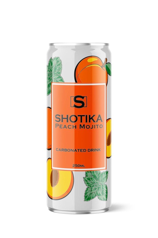 مشروب غازي شوتيكا الخوخ والنعنع 250 مل
