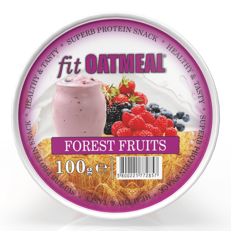 وجبة شوفان بطعم الفواكه 100 غم بدون سكر بروتين 30 غم