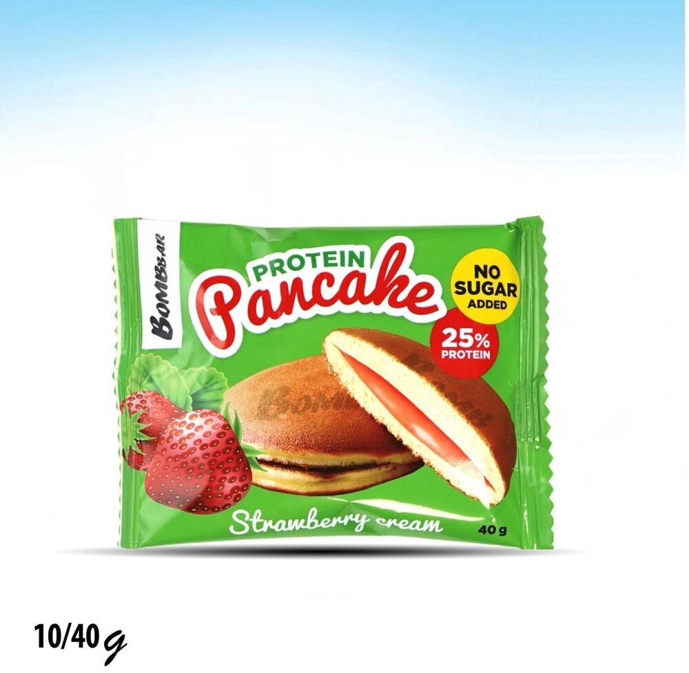 بان كيك غني بالبروتين بنكهة الفراولة 25%بروتين بدون سكر 40 غم