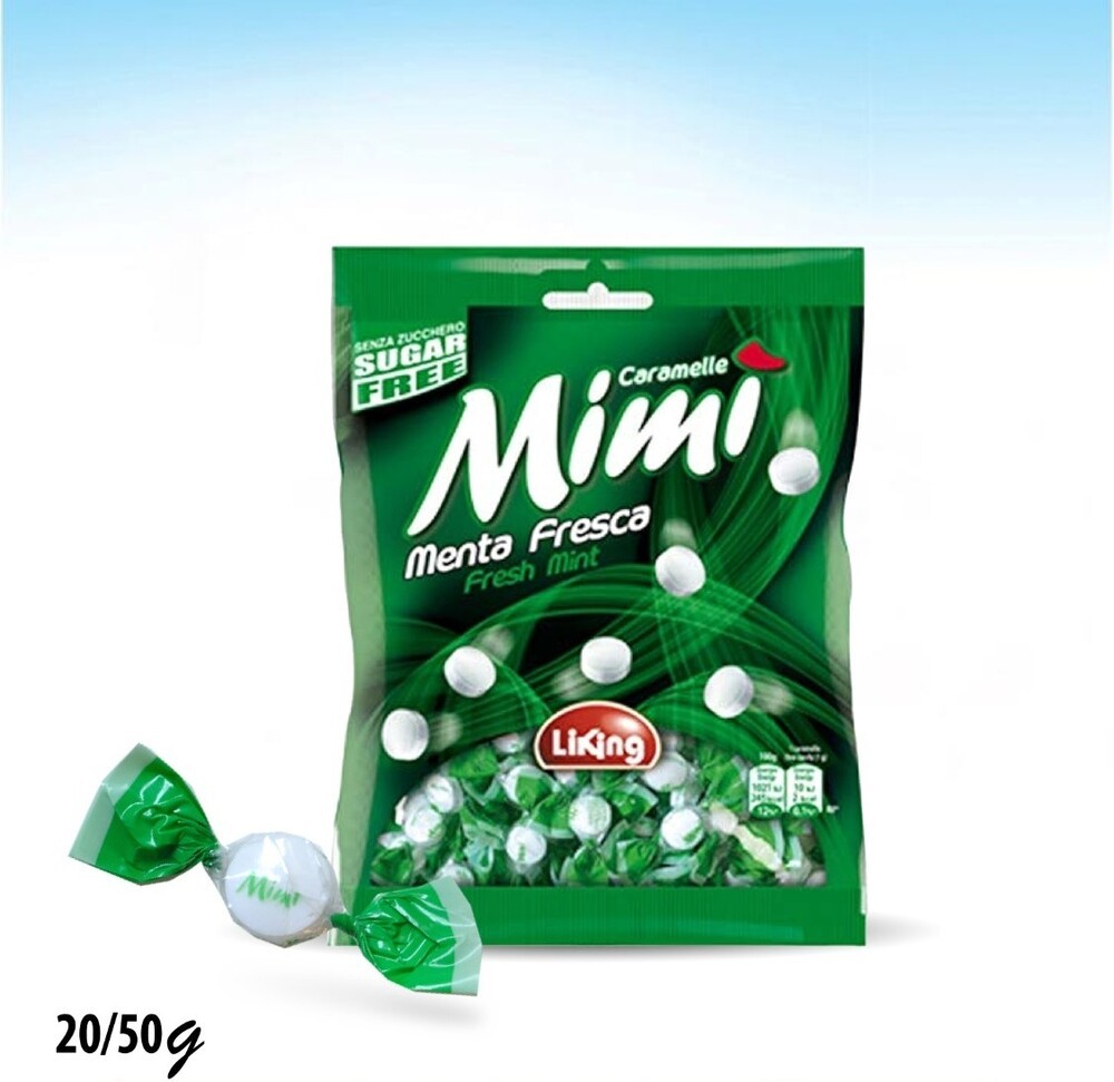 حلوى (LIKING) بنكهة النعناع المنعش بدون سكر 50 غم