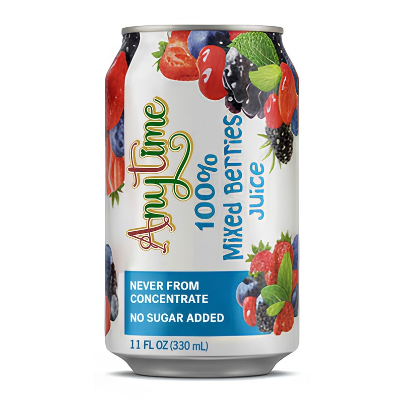 Anytime عصير مشكل بدون سكر مضاف 330مل