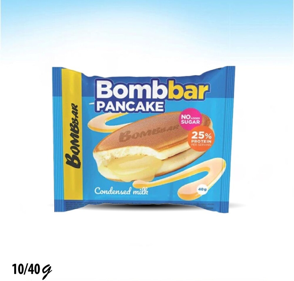 بان كيك غني بالبروتين بحشوة الحليب المكثف 25%بروتين بدون سكر 40 غم