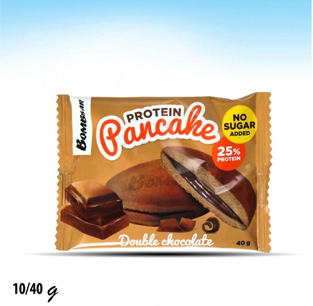 بان كيك غني بالبروتين بنكهة الشوكولاتة المزدوجة 25%بروتين بدون سكر 40 غم