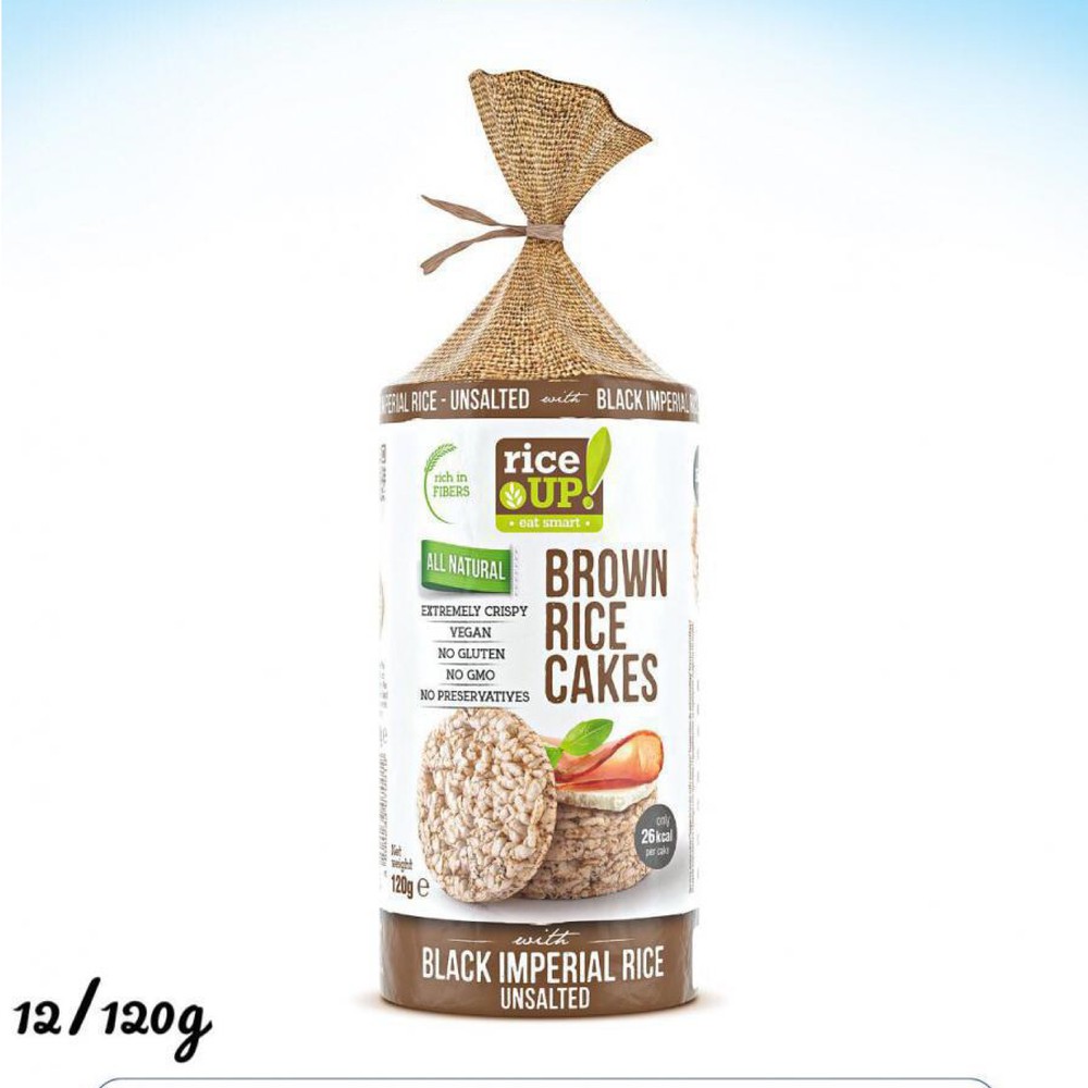 رايز كيك بالأرز الأسمر غير المملح بدون جلوتين 120غم