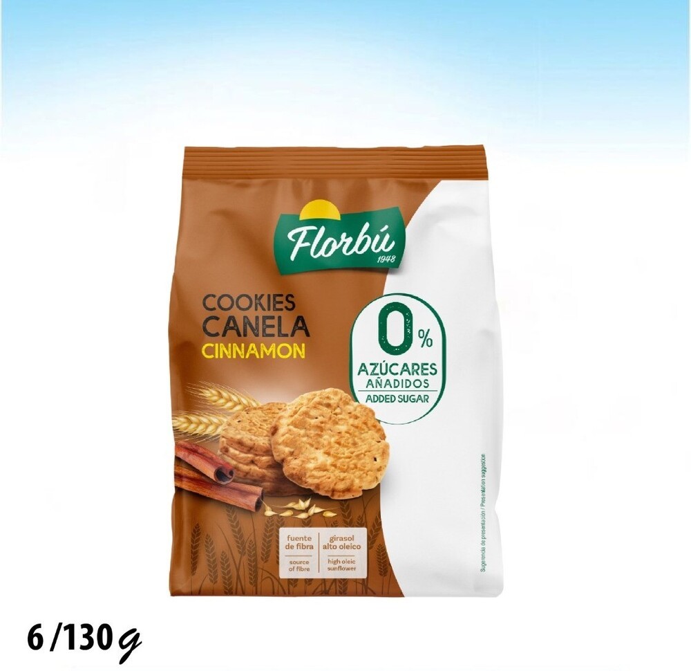 ميني كوكيز فلوربو بالقرفة بدون سكر 130غم