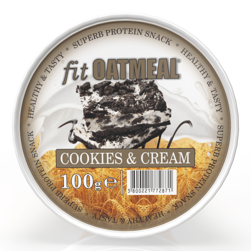 وجبة شوفان بطعم الكوكيز والكريما 100 غم بدون سكر بروتين 30 غم
