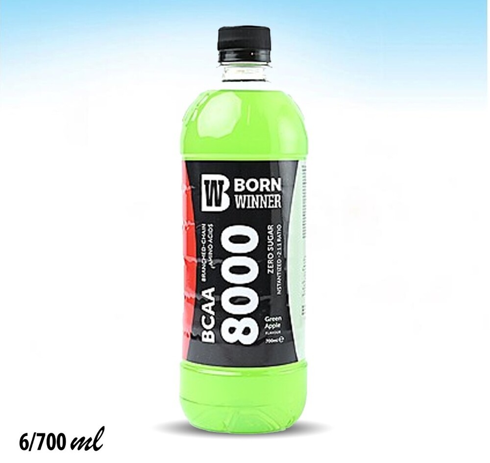 مشروب بورن وينير BCAA بدون سكر بالتفاح الأخضر 700 مل