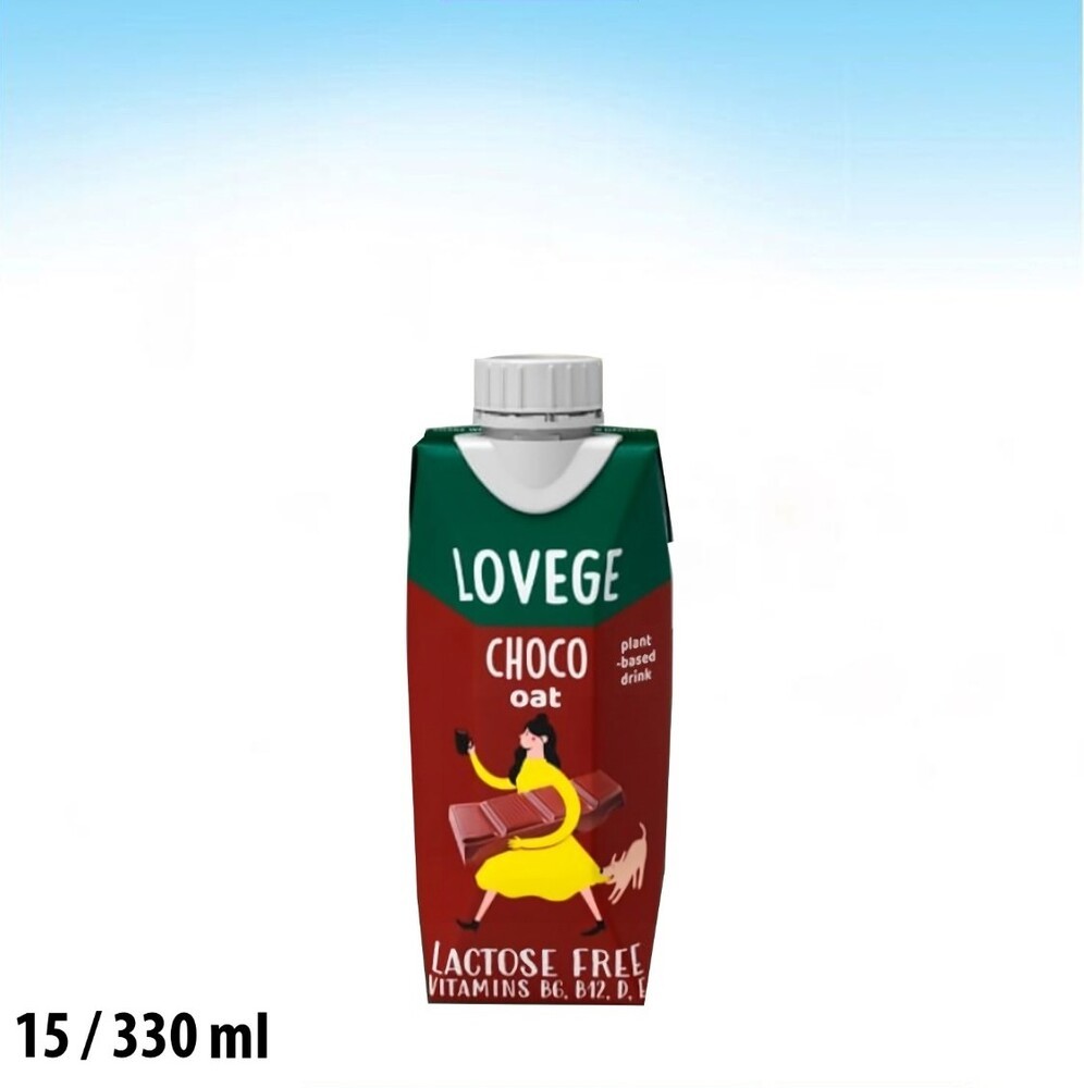 شراب الشوفان النباتي بالشوكولاتة والفيتامينات بدون لاكتوز ٣٣٠ مل