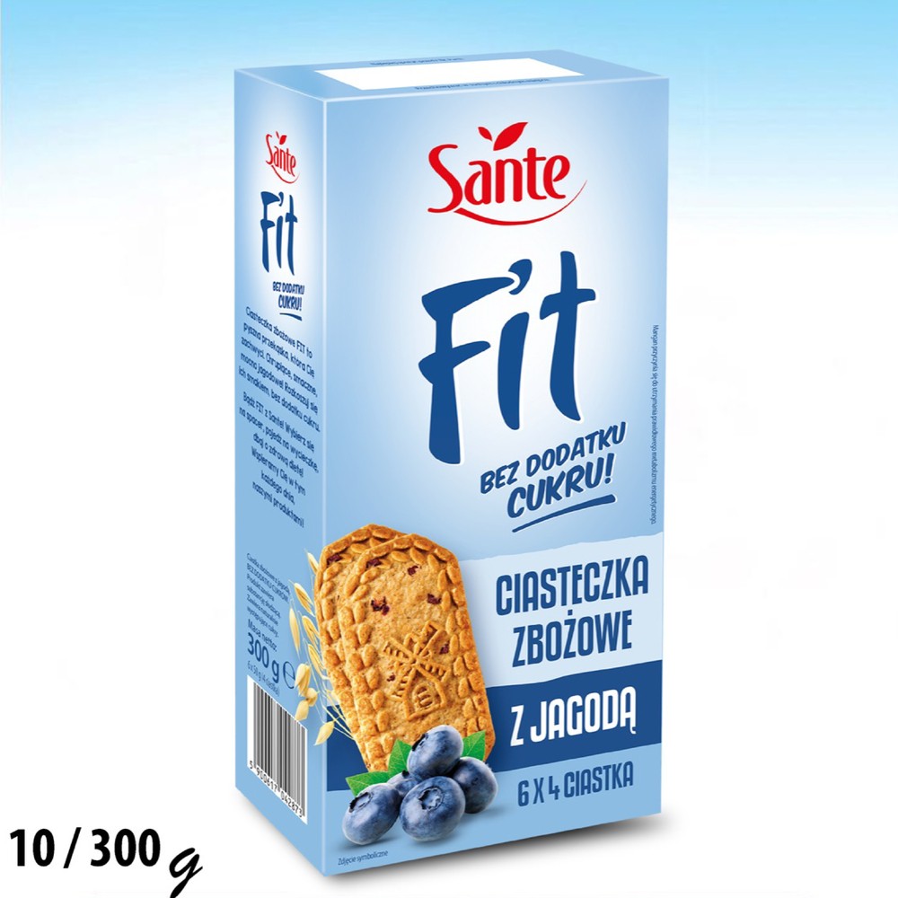 بسكويت سانتي فت بالتوت البري و الشوفان بدون سكر 300 غم