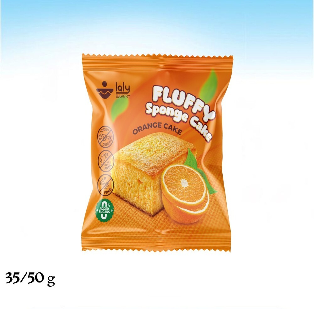 كيك اسفنجي بنكة البرتقال بدون سكر وبدون لاكتوز 50غم