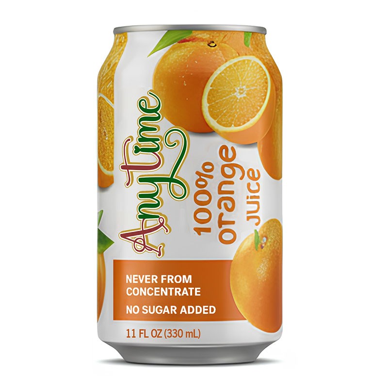 Anytime عصير برتقال بدون سكر مضاف 330مل