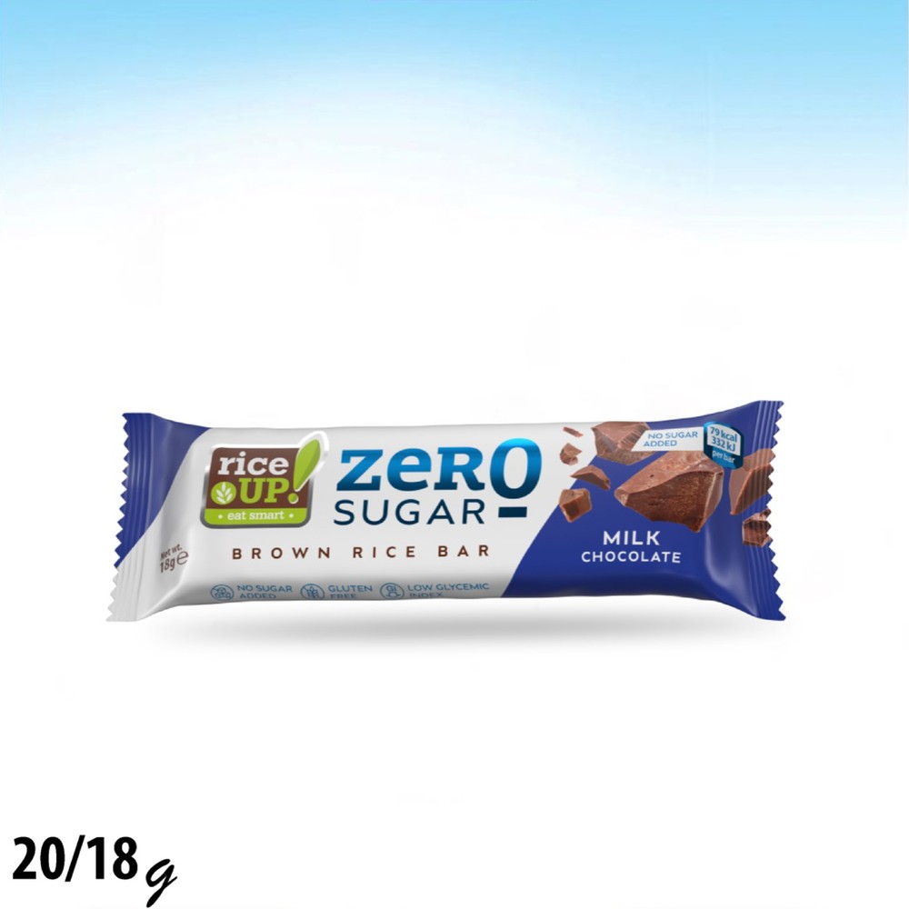 رايز بار بالشوكولاتة و الحليب بدون سكر و بدون جلوتين 18غم