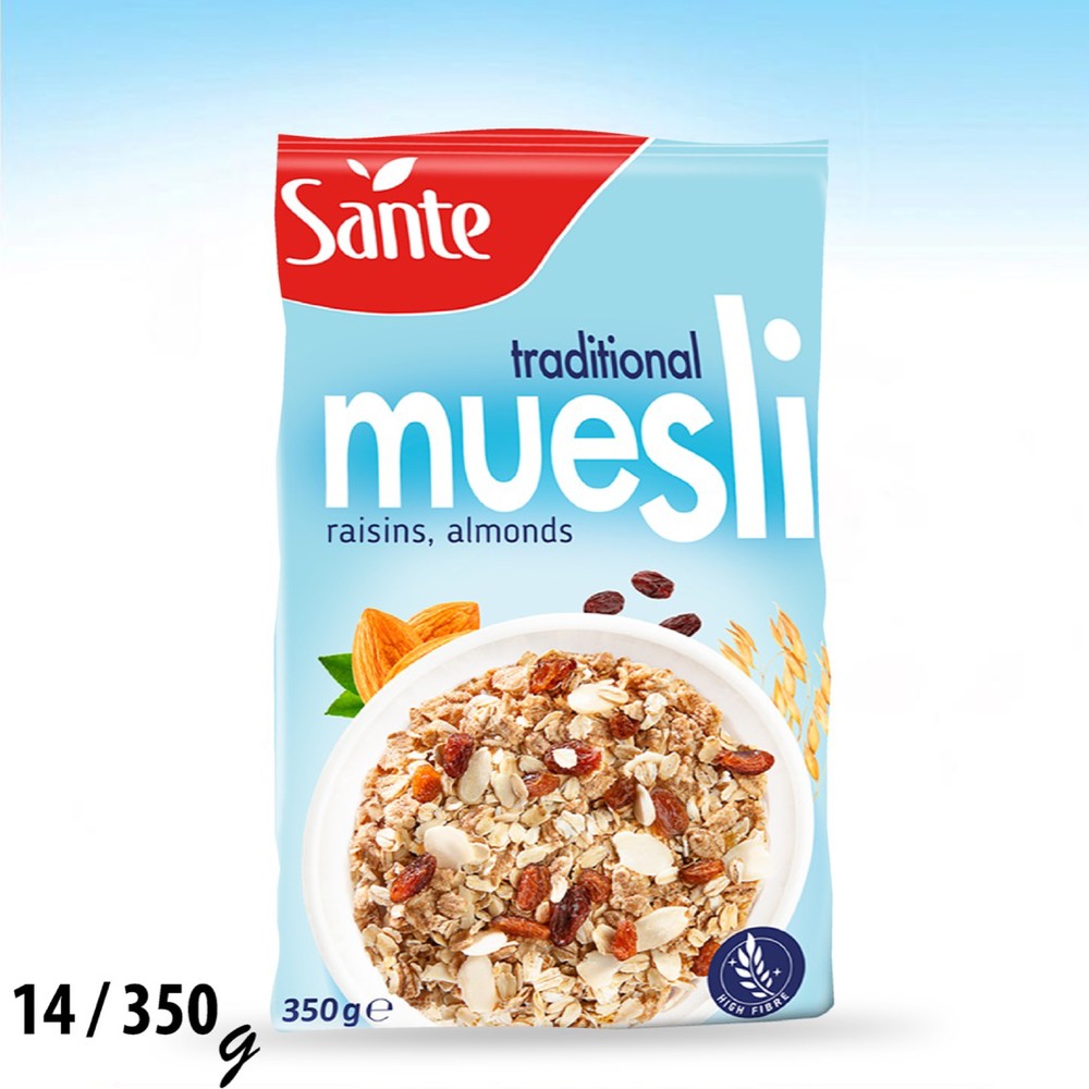 سانتي موسلي تراديشينال بالزبيب واللوز 350غم