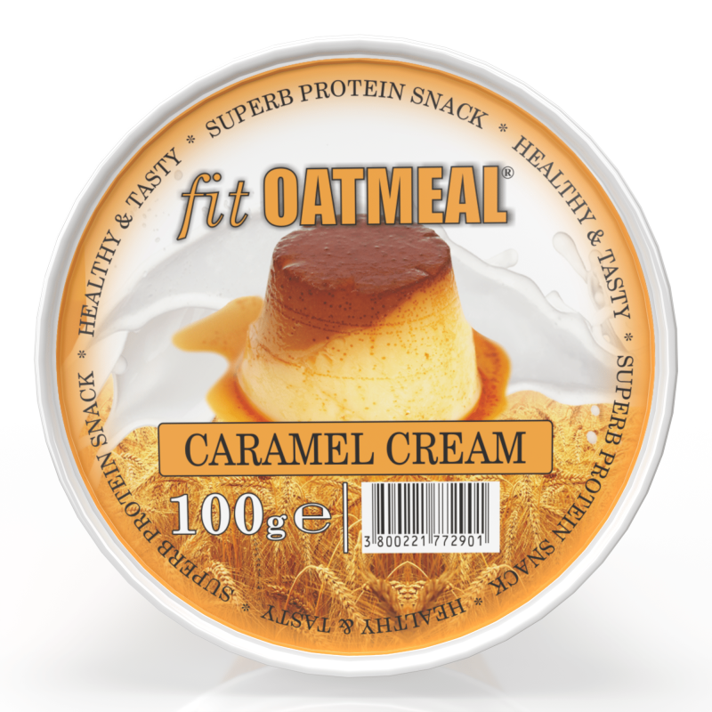 وجبة شوفان بطعم الكراميل 100 غم بدون سكر بروتين 30 غم