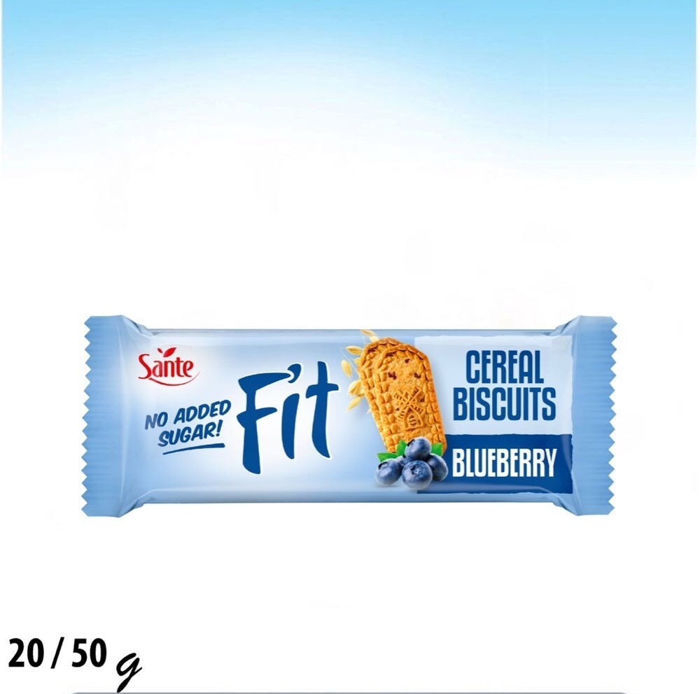 بسكويت سانتي فت بالتوت البري و الشوفان بدون سكر 50 غم
